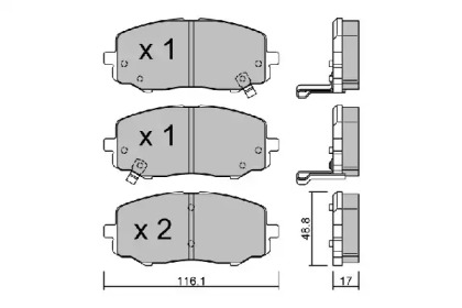 Комплект тормозных колодок AISIN BPHY-1005